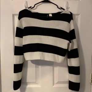 Cropped H&M striped sweater